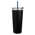 24 Oz. Full Laser Colma Basics Tumbler - Blue Straw