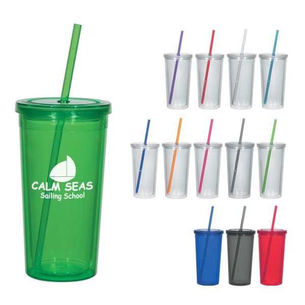 Main Product Image for 24 Oz. Newport Acrylic Tumbler With Straw