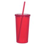 24 Oz. Newport Acrylic Tumbler With Straw -  