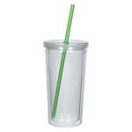 24 Oz. Newport Acrylic Tumbler With Straw -  