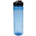 24 oz. Prestige Bottle with Flip Top Lid - Translucent Blue