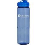 24 oz. Prestige Bottle with Flip Top Lid - Translucent Blue