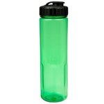 24 oz. Prestige Bottle with Flip Top Lid - Translucent Green