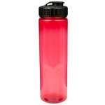 24 oz. Prestige Bottle with Flip Top Lid - Translucent Red