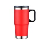 24 Oz. S/S Travel Mug with Stainless Steel Bottom - Red