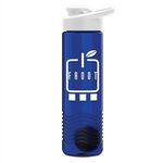 24 oz. Shaker Bottle - Drink-Thru Lid - Transparent Blue