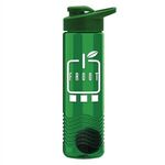24 oz. Shaker Bottle - Drink-Thru Lid - Transparent Green