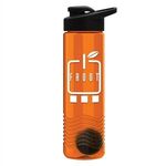 24 oz. Shaker Bottle - Drink-Thru Lid - Transparent Orange