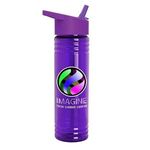 24 Oz. Slim Fit Bottle With Flip Straw - Digital - Transparent Violet