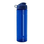 24 oz. Slim Fit UpCycle RPET Bottle with Flip Lid - Transparent Blue