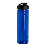 24 oz. Slim Fit UpCycle rPET Bottle with Flip Lid - Transparent Blue