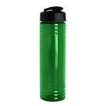 24 oz. Slim Fit UpCycle rPET Bottle with Flip Lid - Transparent Green