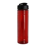 24 oz. Slim Fit UpCycle rPET Bottle with Flip Lid - Transparent Red
