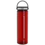 24 oz. Slim Fit UpCycle RPET Bottles with EZ Grip Lid - Transparent Red