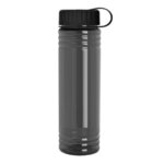 24 oz. Slim Fit UpCycle RPET Bottles with Tethered Lid - Transparent Smoke