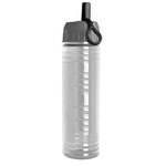 24 oz. Slim Fit Water Bottle with Ring Straw Lid - Clear