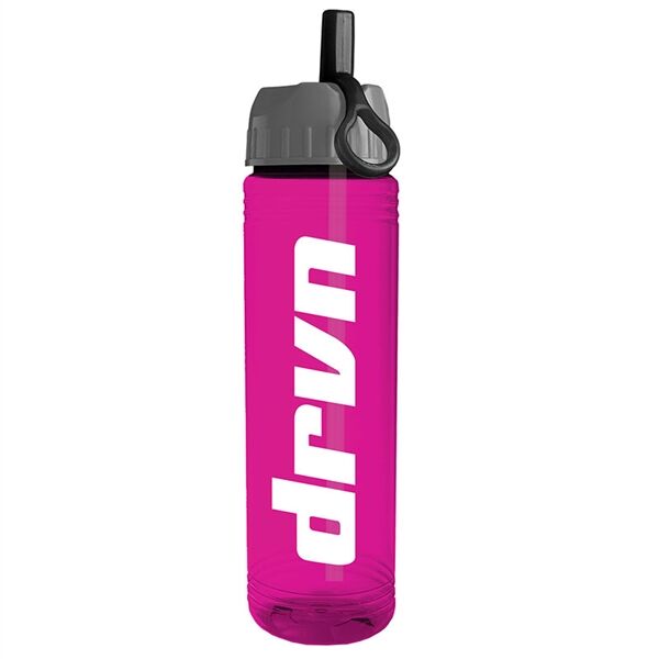 Main Product Image for 24 oz. Slim Fit Water Bottle with Ring Straw Lid