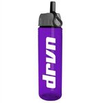 24 oz. Slim Fit Water Bottle with Ring Straw Lid - Transparent Violet