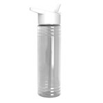 24 oz. Slim Fit Water Bottles with Flip Straw Lid - Clear