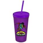 24 oz. Stadium Cup with Straw and Lid - Digital - Translucent Violet