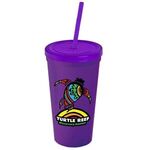 24 oz. Stadium Cup with Straw and Lid - Digital - Violet