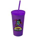 24 oz. Stadium Cup with Straw and Lid - Digital - Violet