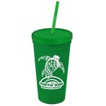 24 Oz. Stadium Cup With Straw And Lid -  