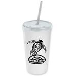 24 Oz. Stadium Cup With Straw And Lid -  