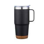 24 Oz. Stainless Steel Travel Mug with Cork Bottom - Black