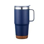 24 Oz. Stainless Steel Travel Mug with Cork Bottom - Blue