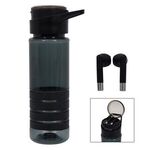 24 Oz. Tritan Banded Gripper Bottle With Wireless Earbuds