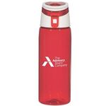 24 Oz. Tritan™ Flip-Top Sports Bottle - Translucent Red