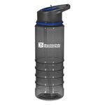 24 Oz. Tritan™ Gripper Bottle - Charcoal With Blue