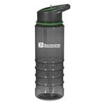 24 Oz. Tritan™ Gripper Bottle - Charcoal With Green