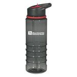 24 Oz. Tritan™ Gripper Bottle - Charcoal With Red