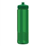 24 oz. Wave Bottle with Push Pull Lid - Transparent Green