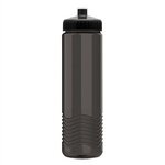 24 oz. Wave Bottle with Push Pull Lid - Transparent Smoke