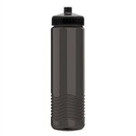 24 oz. Wave Bottle with Push Pull Lid - Transparent Smoke
