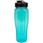 24oz Translucent Contour Bottle with Flip Top Lid & Infuser - Translucent Aqua