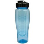 24oz Translucent Contour Bottle with Flip Top Lid & Infuser - Translucent Blue