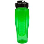 24oz Translucent Contour Bottle with Flip Top Lid & Infuser - Translucent Green