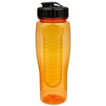 24oz Translucent Contour Bottle with Flip Top Lid & Infuser - Translucent Orange