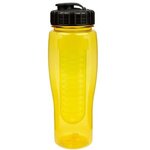 24oz Translucent Contour Bottle with Flip Top Lid & Infuser - Translucent Yellow