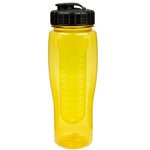 24oz Translucent Contour Bottle with Flip Top Lid & Infuser - Translucent Yellow