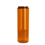 24oz Wave Bottle - Tethered Lid - Transparent Orange