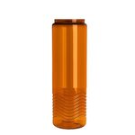 24oz Wave Bottle - Tethered Lid - Transparent Orange