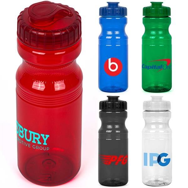 Main Product Image for 24oz. Eco PolyClear Bottle with Flip-Top Lid