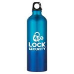 25 Oz. Aluminum Gradient Bike Bottle - Blue