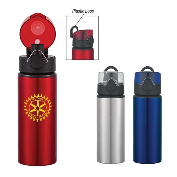 Main Product Image for Custom Printed 25 Oz Aluminum Sports Bottle With Flip-Top Lid