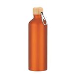 25 Oz. Aluminum Tundra Bike Bottle With Bamboo Lid - Metallic Orange